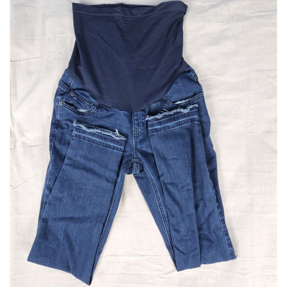 Indigo Blue Maternity Skinny Jeans Secret Fit Women's Size Small Belly Dark Wash